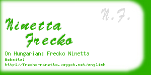 ninetta frecko business card